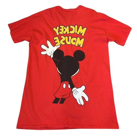 VTG 90’s Disney Store Mickey Mouse Sleep T-Shirt Red Cotton Single Stitch USA OS - Picture 13 of 16